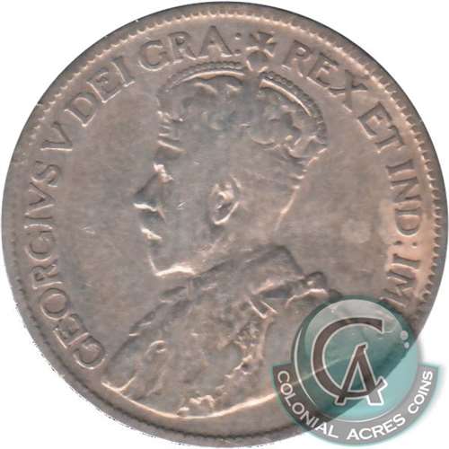 1936 Bar Canada 25-cents VG-F (VG-10)