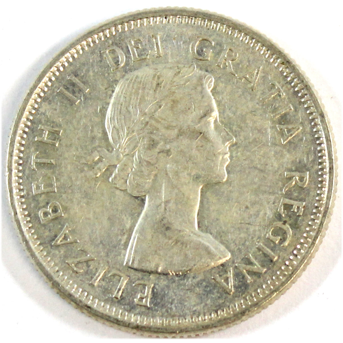 1960 Canada 25-cents Circulated