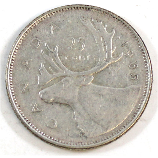 1965 Canada 25-cents Circulated