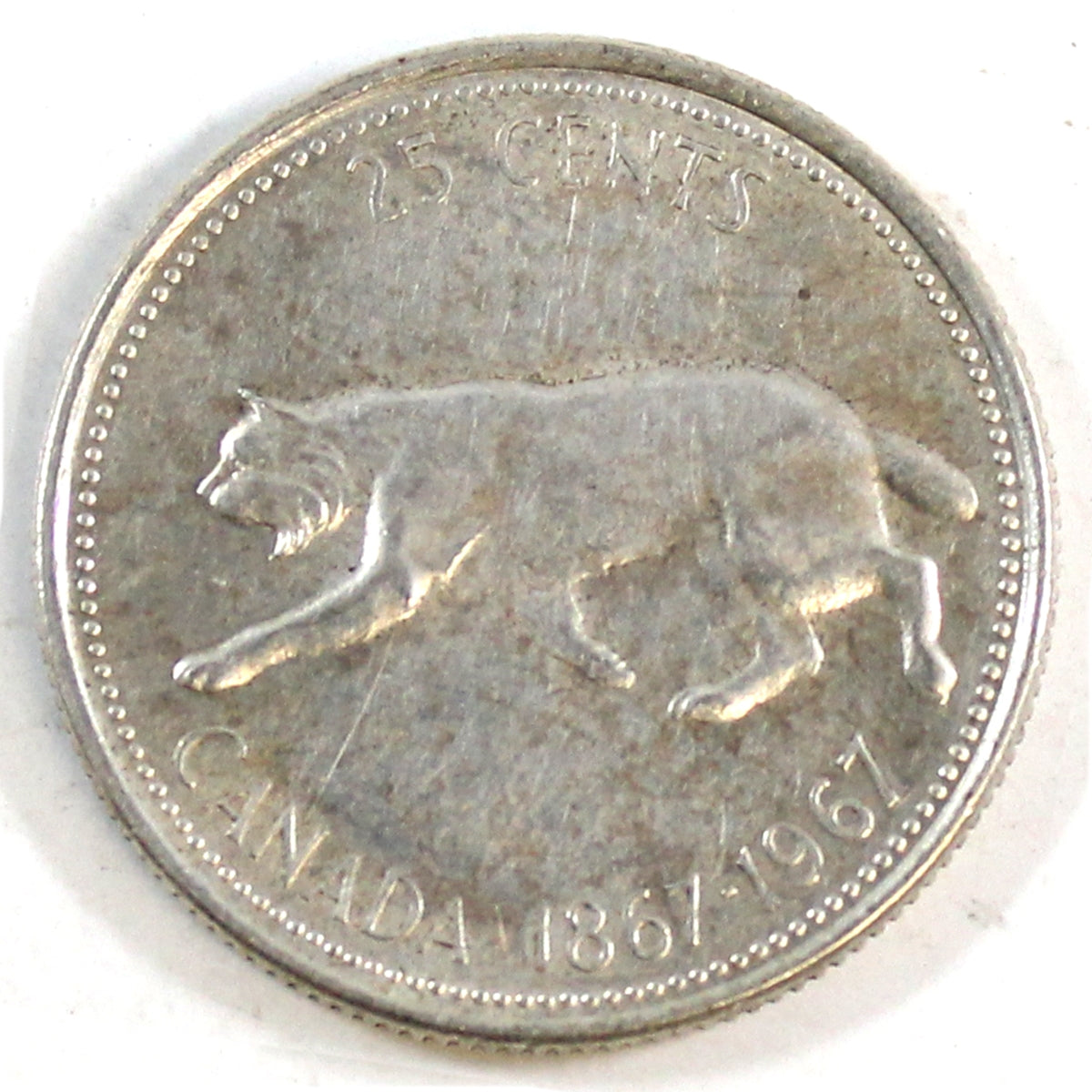 1967 Canada 25-cents Circulated