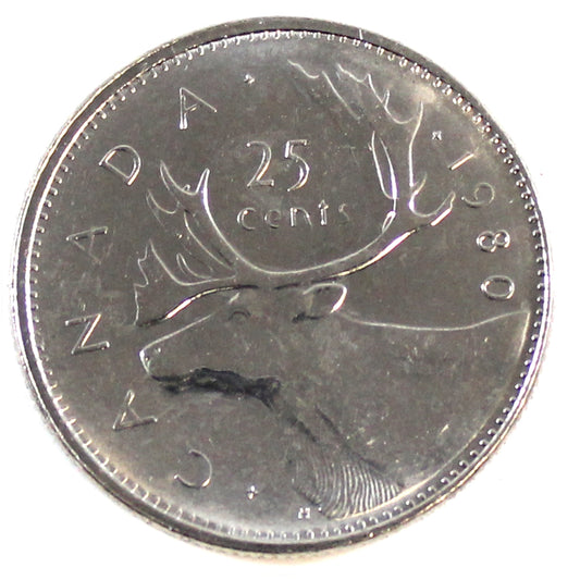 1980 Canada 25-cents Brilliant Uncirculated (MS-63)