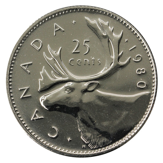 1980 Canada 25-cents Proof Like