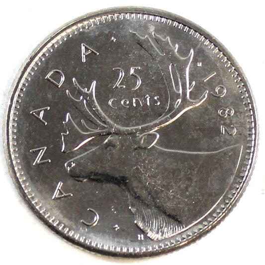 1982 Canada 25-cents Brilliant Uncirculated (MS-63)