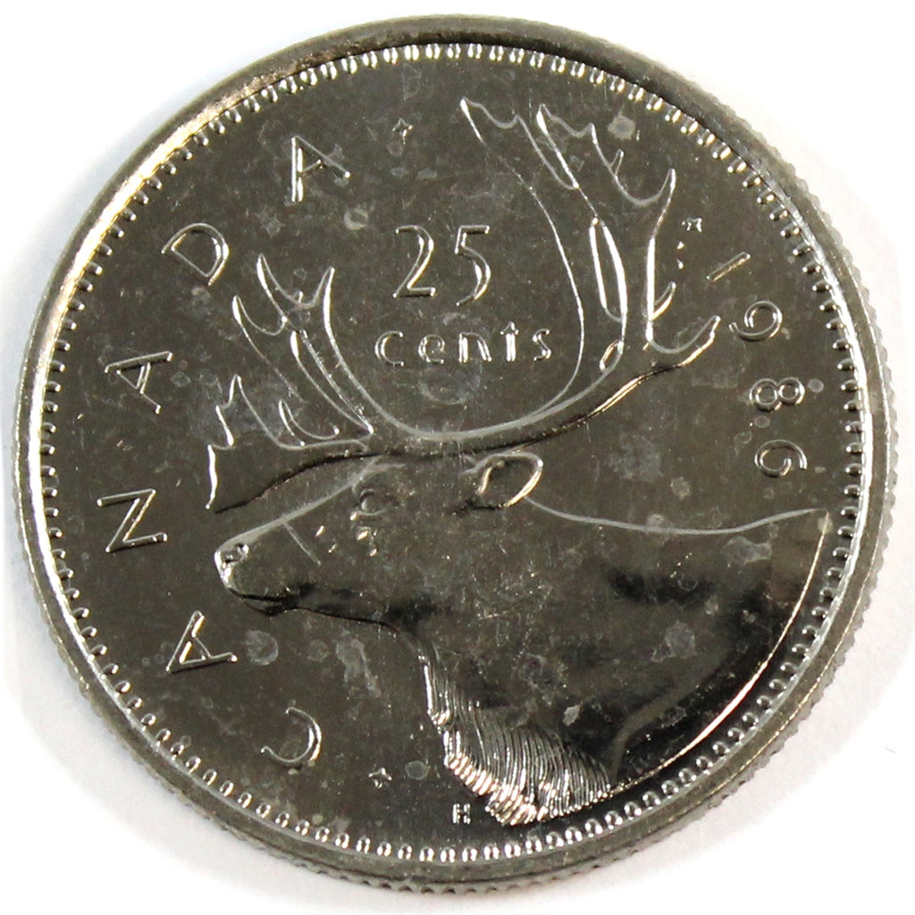 1986 Canada 25-cents Brilliant Uncirculated (MS-63)