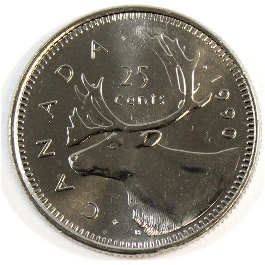 1990 Canada 25-cents Brilliant Uncirculated (MS-63)