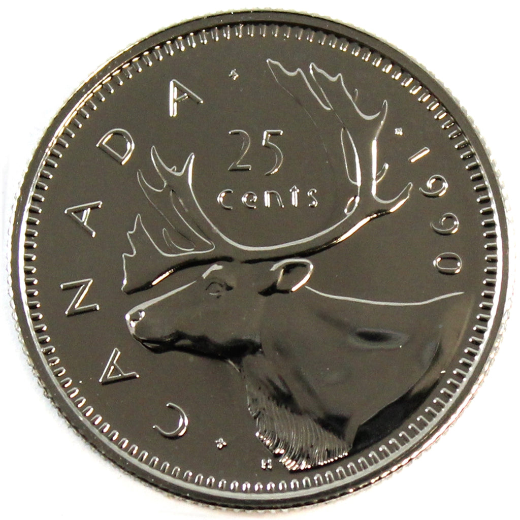 1990 Canada 25-cents Proof Like