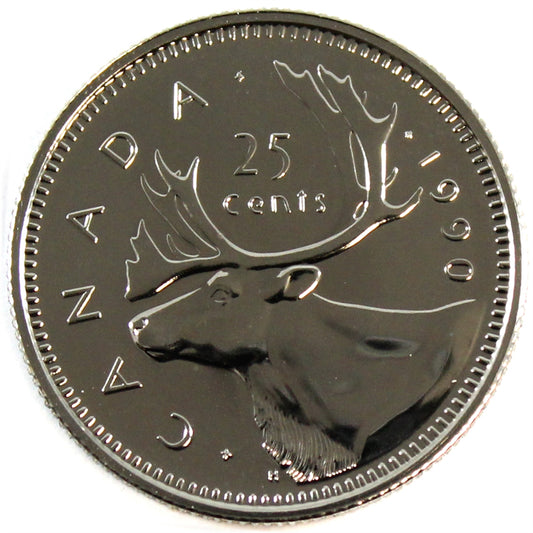 1990 Canada 25-cents Proof Like