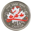 2000 Coloured Pride Canada 25-cents Proof Like_