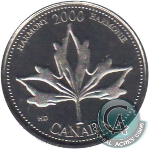 2000 Harmony Canada 25-cents Proof Like