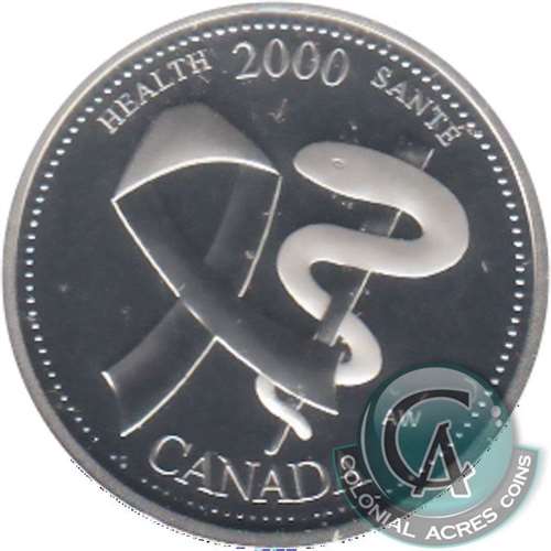 2000 Health Canada 25-cents Silver Proof