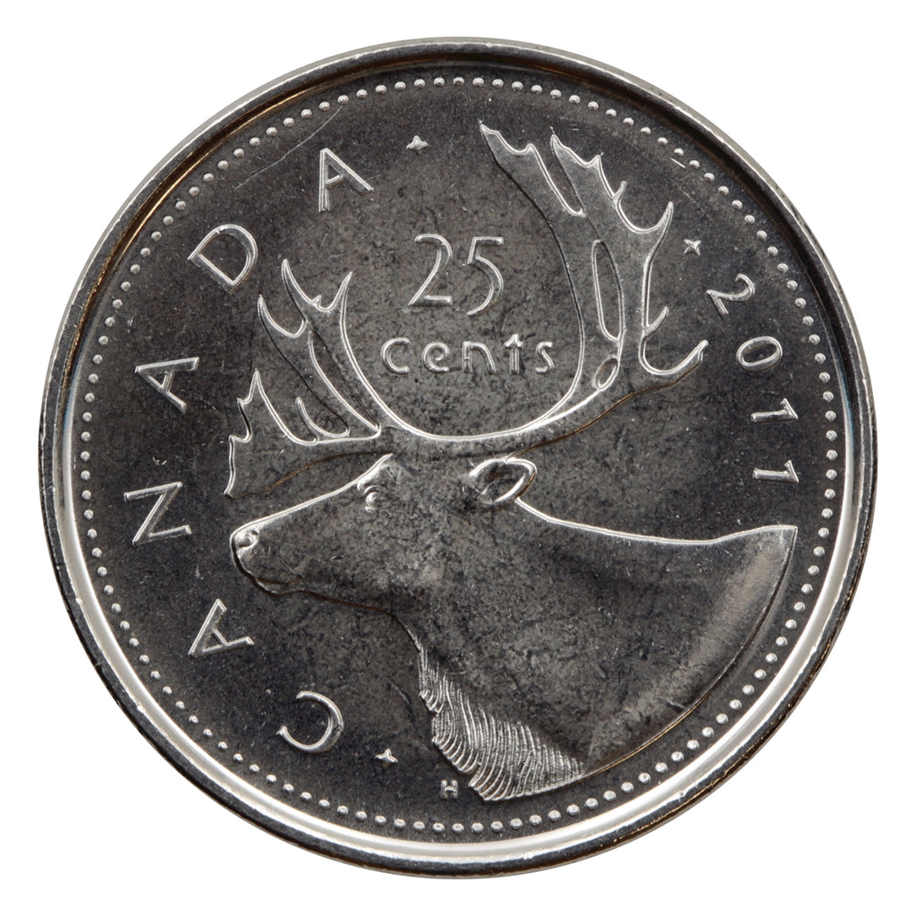 2011 Caribou Canada 25-cents Brilliant Uncirculated (MS-63)