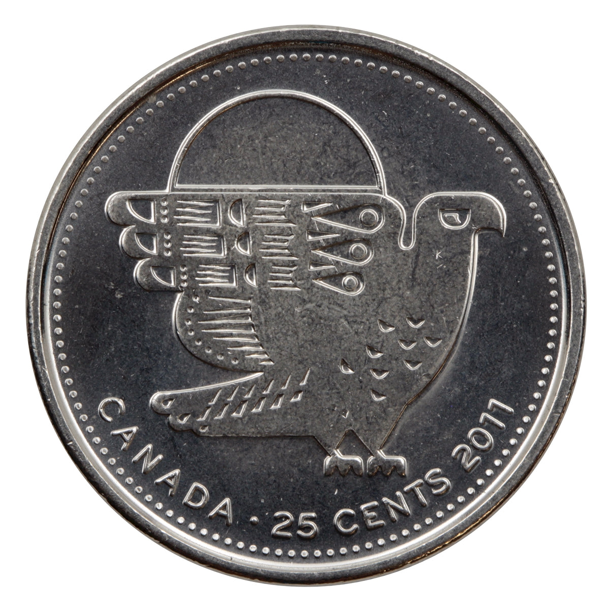 2011 Peregrine Falcon Canada 25-cents Brilliant Uncirculated (MS-63)