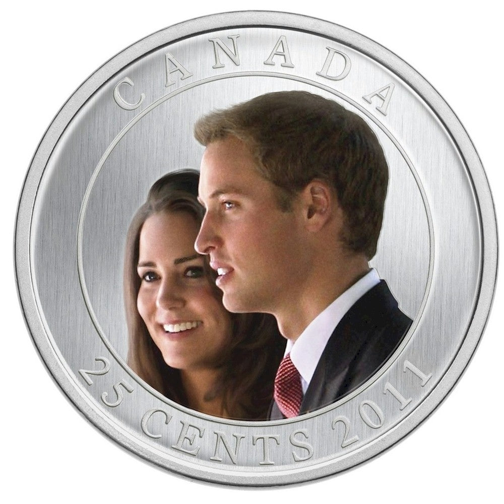 2011 Royal Wedding Canada 25-cents Specimen(from card)