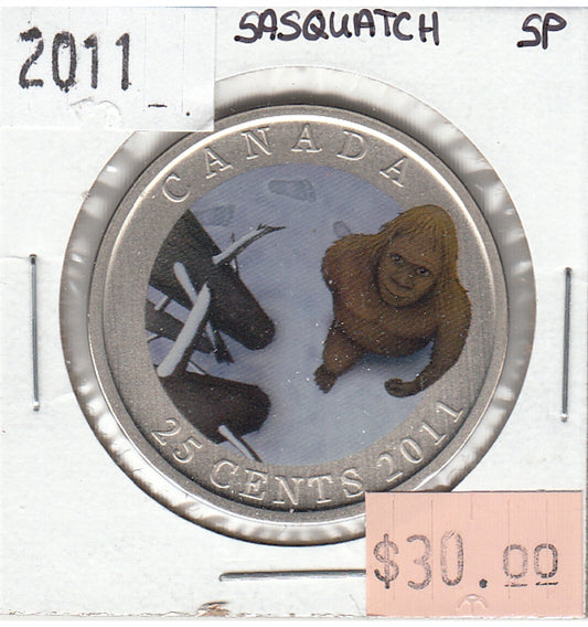 2011 Sasquatch Canada 25-cents Specimen