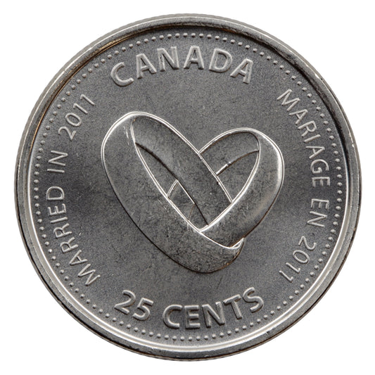 2011 Wedding Canada 25-cents Brilliant Uncirculated (MS-63)