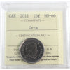 2011 Orca Canada 25-cents ICCS Certified MS-66