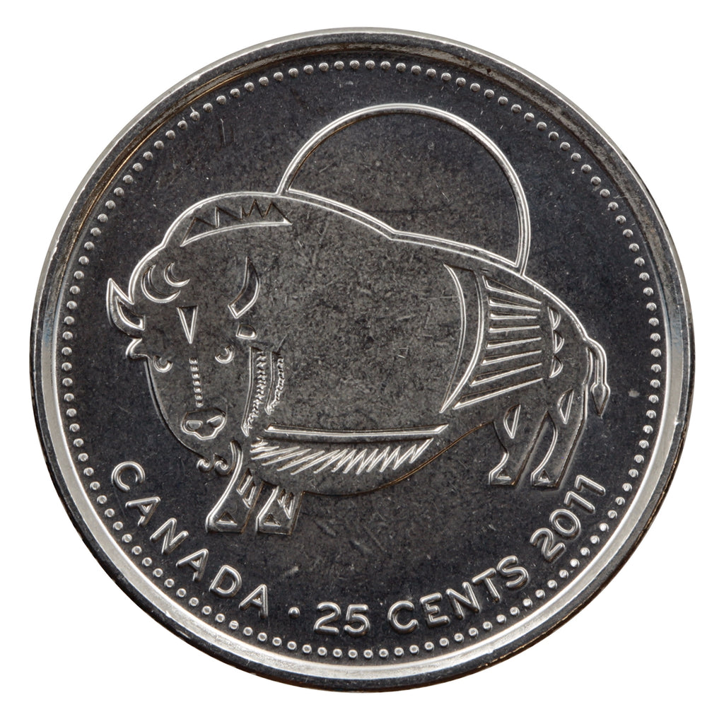 2011 Wood Bison Canada 25-cents Brilliant Uncirculated (MS-63)