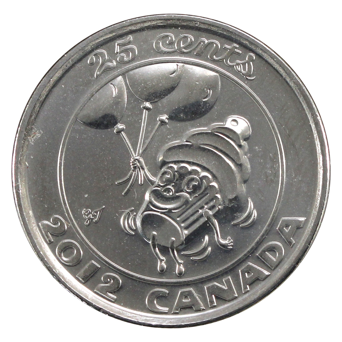 2012 Birthday Canada 25-cents Brilliant Uncirculated (MS-63)