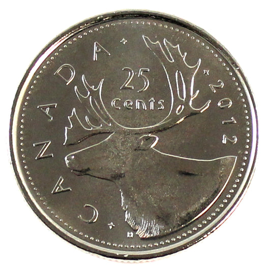 2012 Caribou Canada 25-cents Brilliant Uncirculated (MS-63)