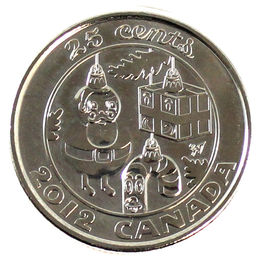 2012 Christmas Canada 25-cents Brilliant Uncirculated (MS-63)