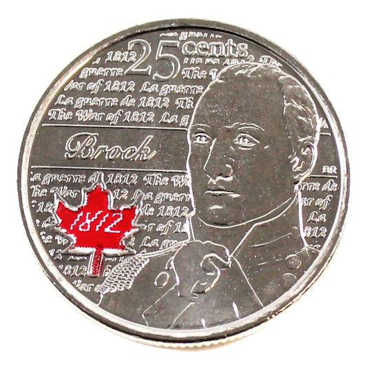 2012 Coloured Isaac Brock Canada 25-cents Brilliant Uncirculated MS-63