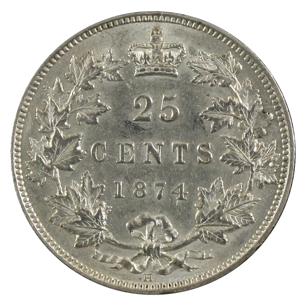 1874H Canada 25-cents EF-AU (EF-45) $