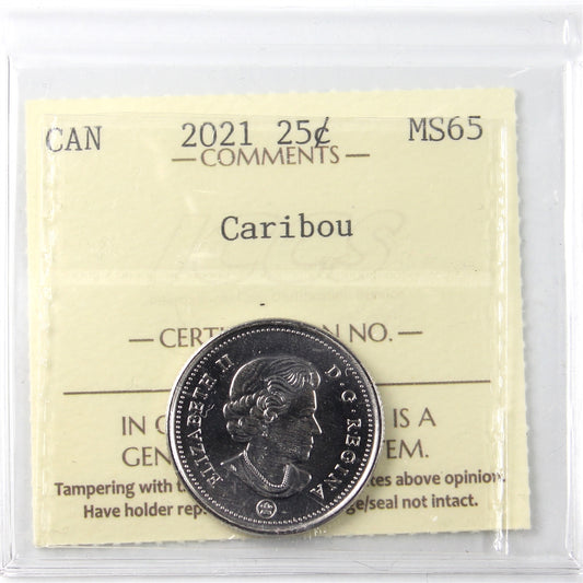 2021 Caribou Canada 25-cents ICCS Certified MS-65