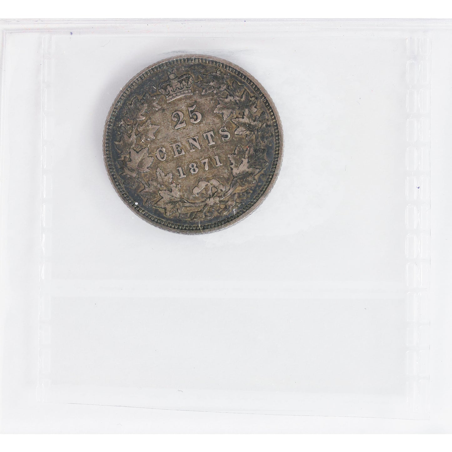 1871 Obv. 2 Canada 25-cents ICCS Certified EF-40