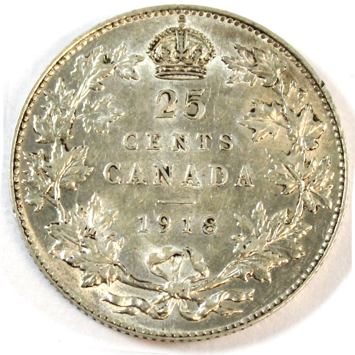 1918 Canada 25-cents AU-UNC (AU-55) $