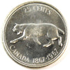 1967 Canada 25-cents Uncirculated (MS-60)