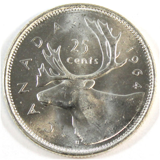 1964 Canada 25-cents Choice BU (MS-64)