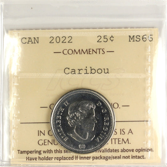 2022 Caribou Canada 25-cents ICCS Certified MS-66