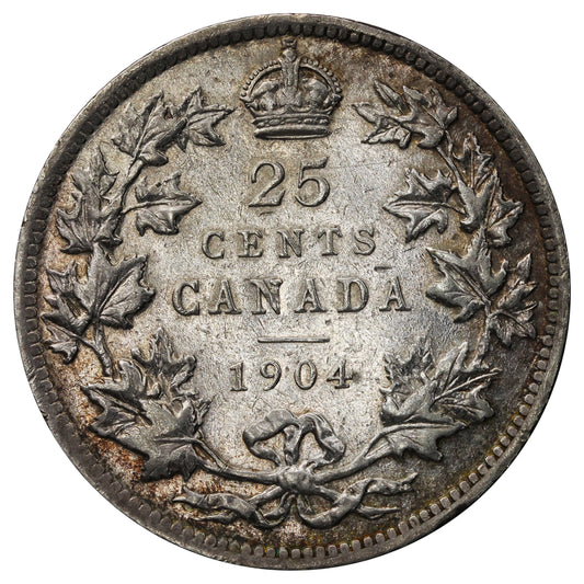 1904 Canada 25-cents Very Fine (VF-20) $