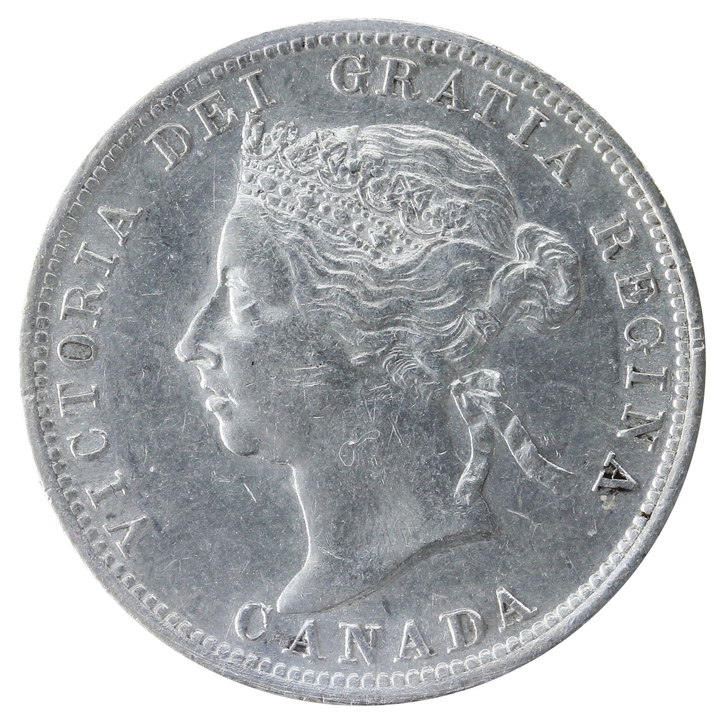 1900 Canada 25-cents ICCS Certified AU-50