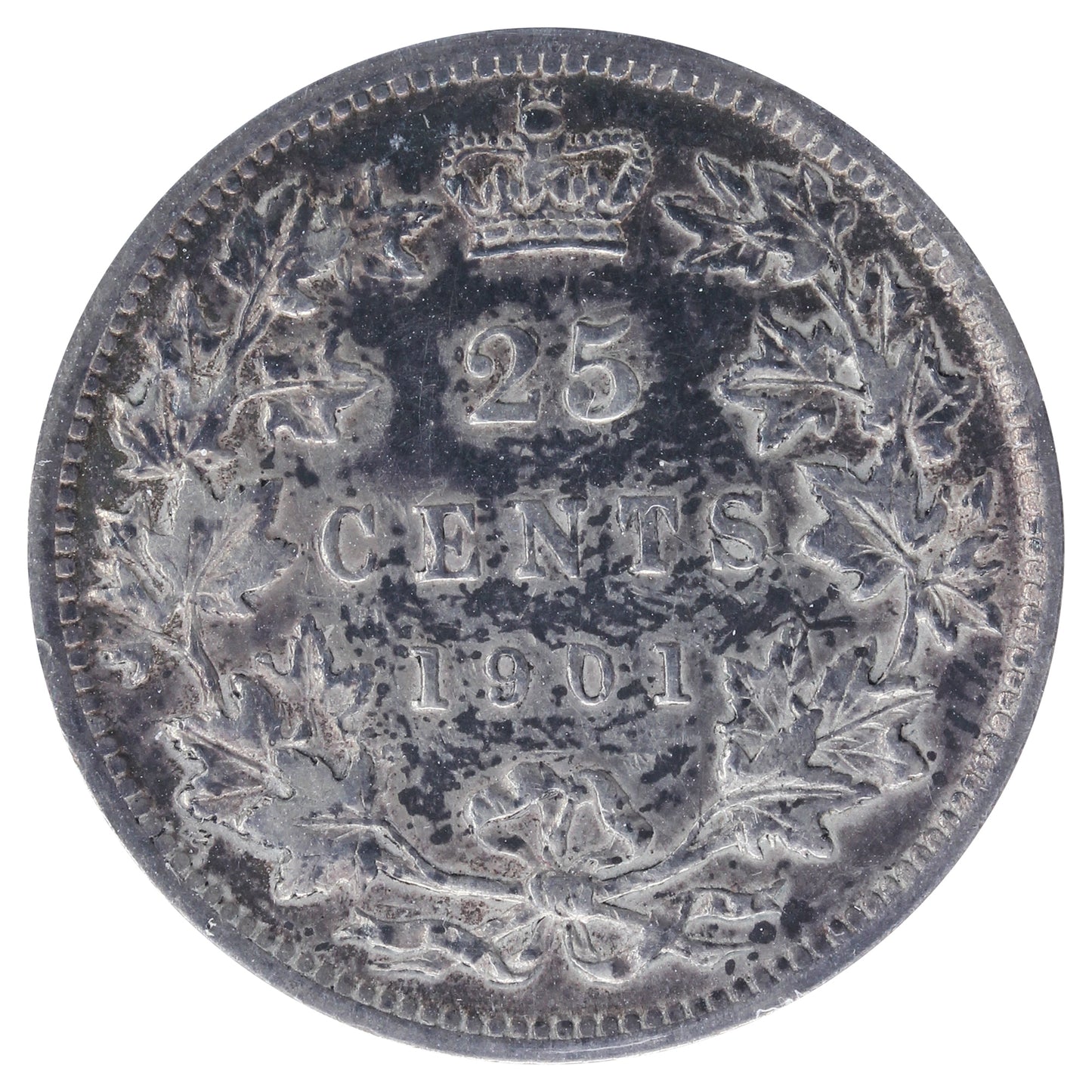 1901 Canada 25-cents ICCS Certified VF-20