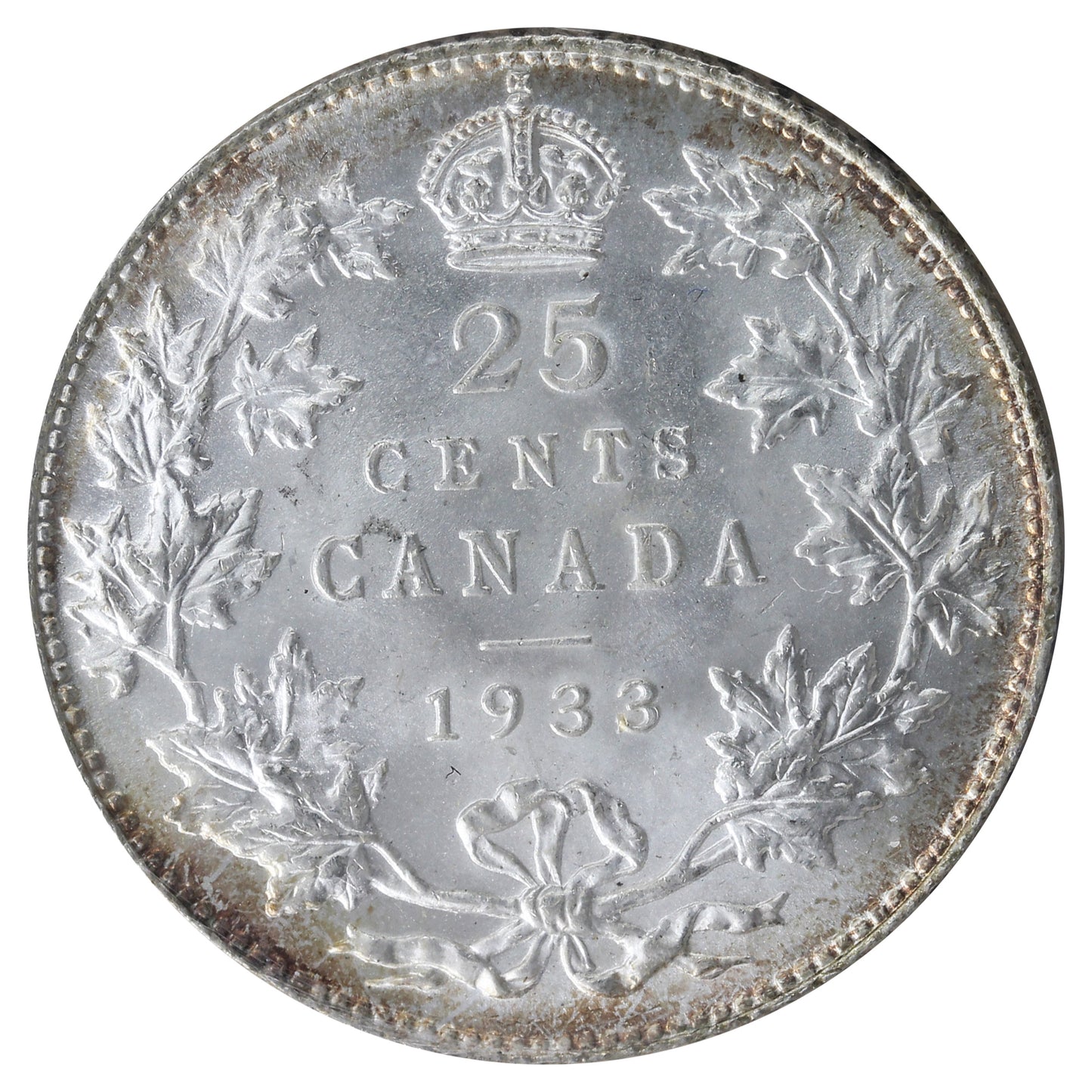 1933 Canada 25-cents ICCS Certified MS-65 (YH 944) A choice coin!