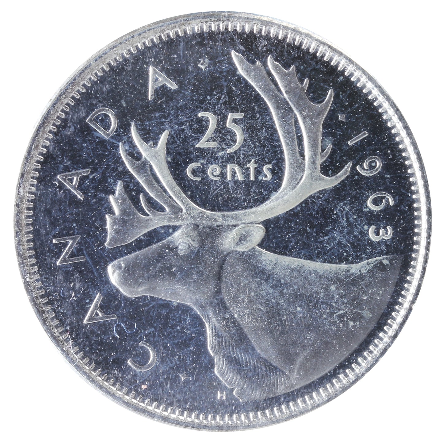 1963 Canada 25-cents ICCS Certified PL-66 Heavy Cameo