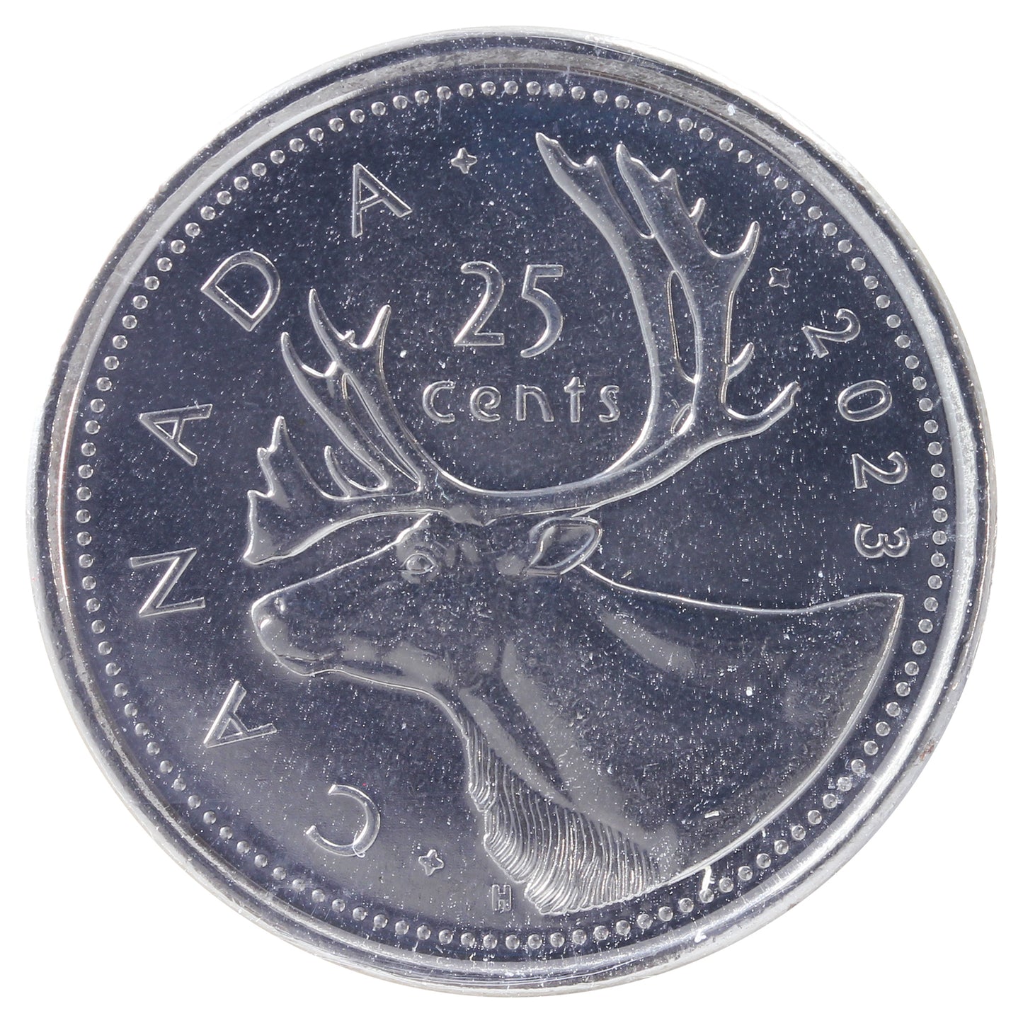 2023 4 Pearls, Caribou Canada 25-cents ICCS Certified MS-65