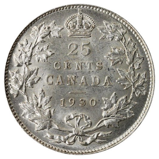 1930 Canada 25-cents Uncirculated (MS-60) $