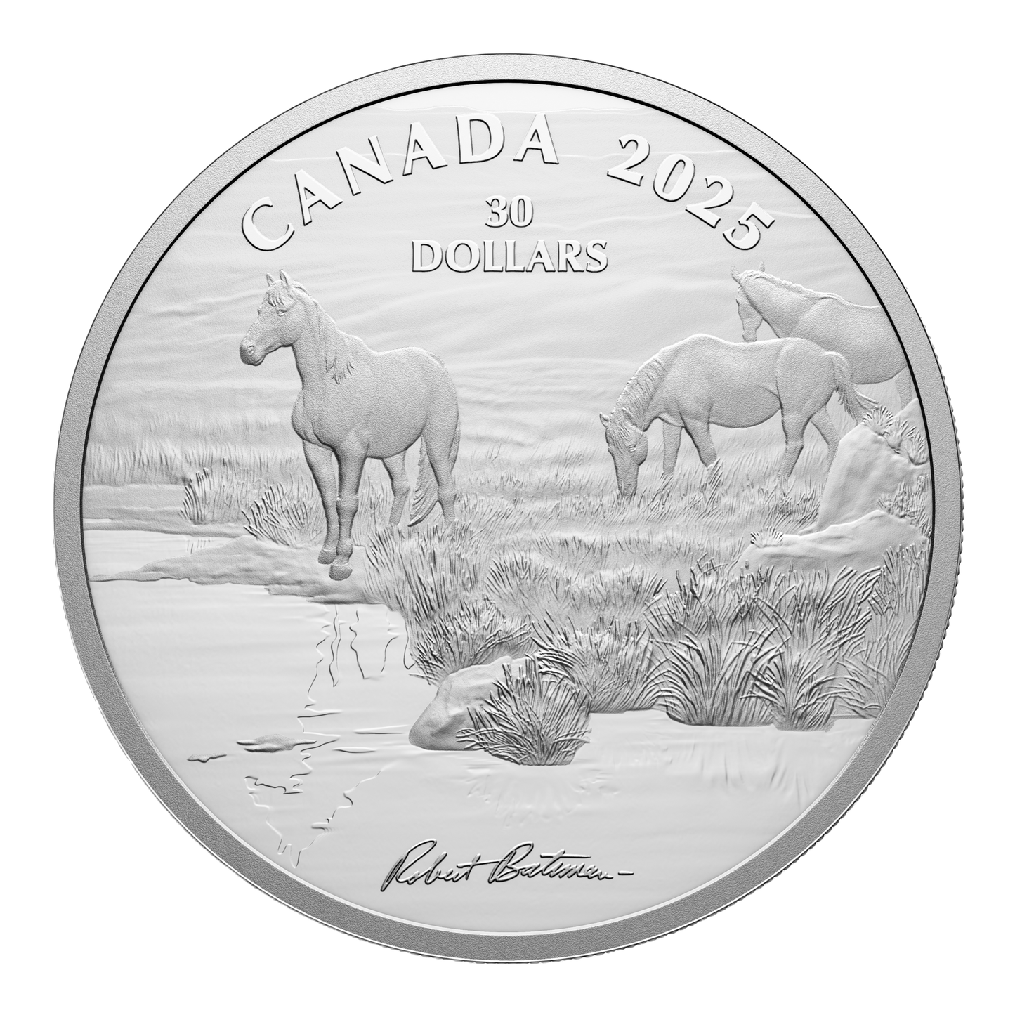 2025 Canada $30 Mustang Country by Robert Bateman Fine Silver (No Tax)