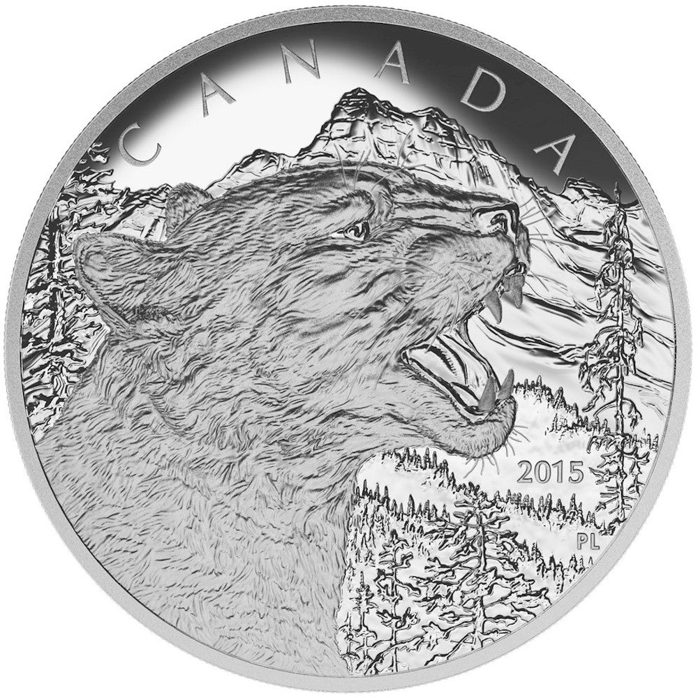 2015 Canada $125 Growling Cougar 1/2 Kilo Silver (No Tax)