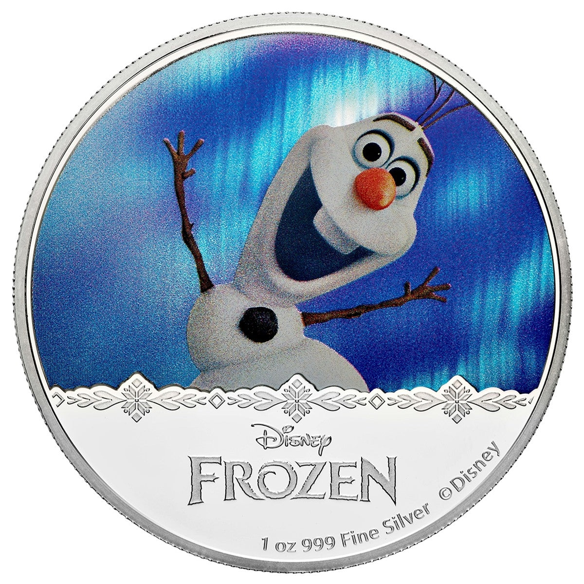 2016 Niue $2 Disney's Frozen - Olaf 1oz Silver (No Tax) coin scratched