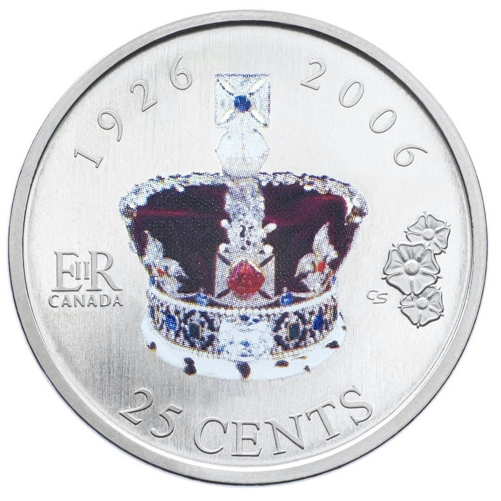 2006 Canada 25-cent Coin - 80th Birthday of the Queen