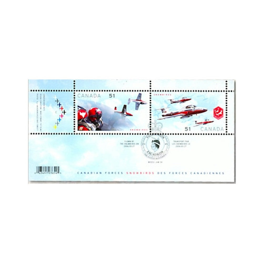 2006 Canada $5 Snowbirds Fine Silver Coin and Stamp Set (TAX Exempt)