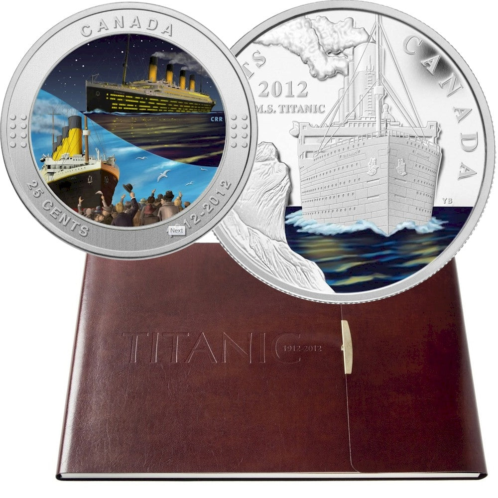 RDC 2012 Canada Titanic 2-Coin and Stamp Collector's Set (1912-2012) Outer Sleeve Bent