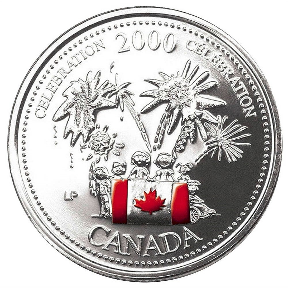 2000 Coloured Canada Day 25-cents - Celebration