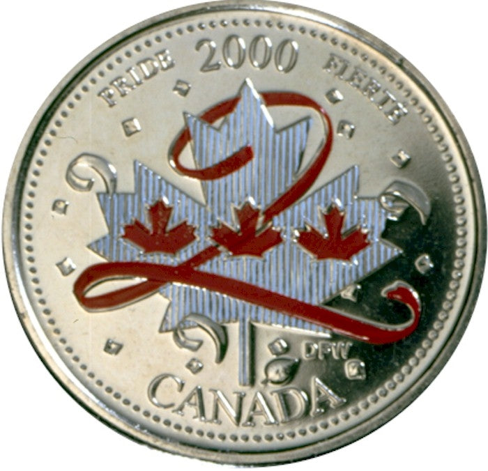 2000 Canada Day Coloured 25-Cents - Pride