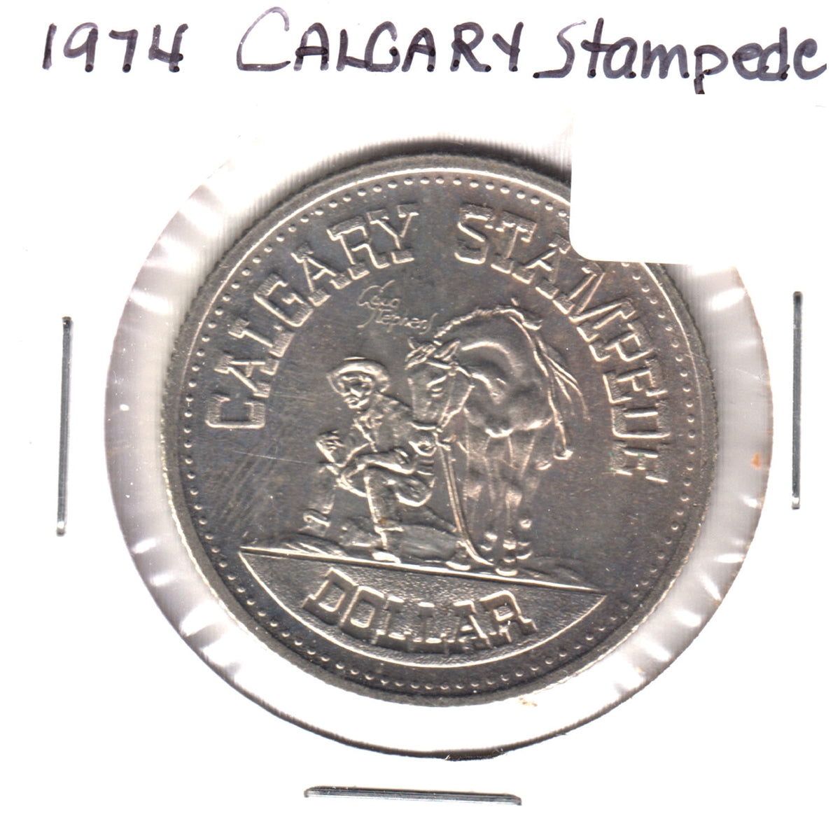 1974 Calgary Stampede Dollar Trade Token: Salute to Aviation (Spots)