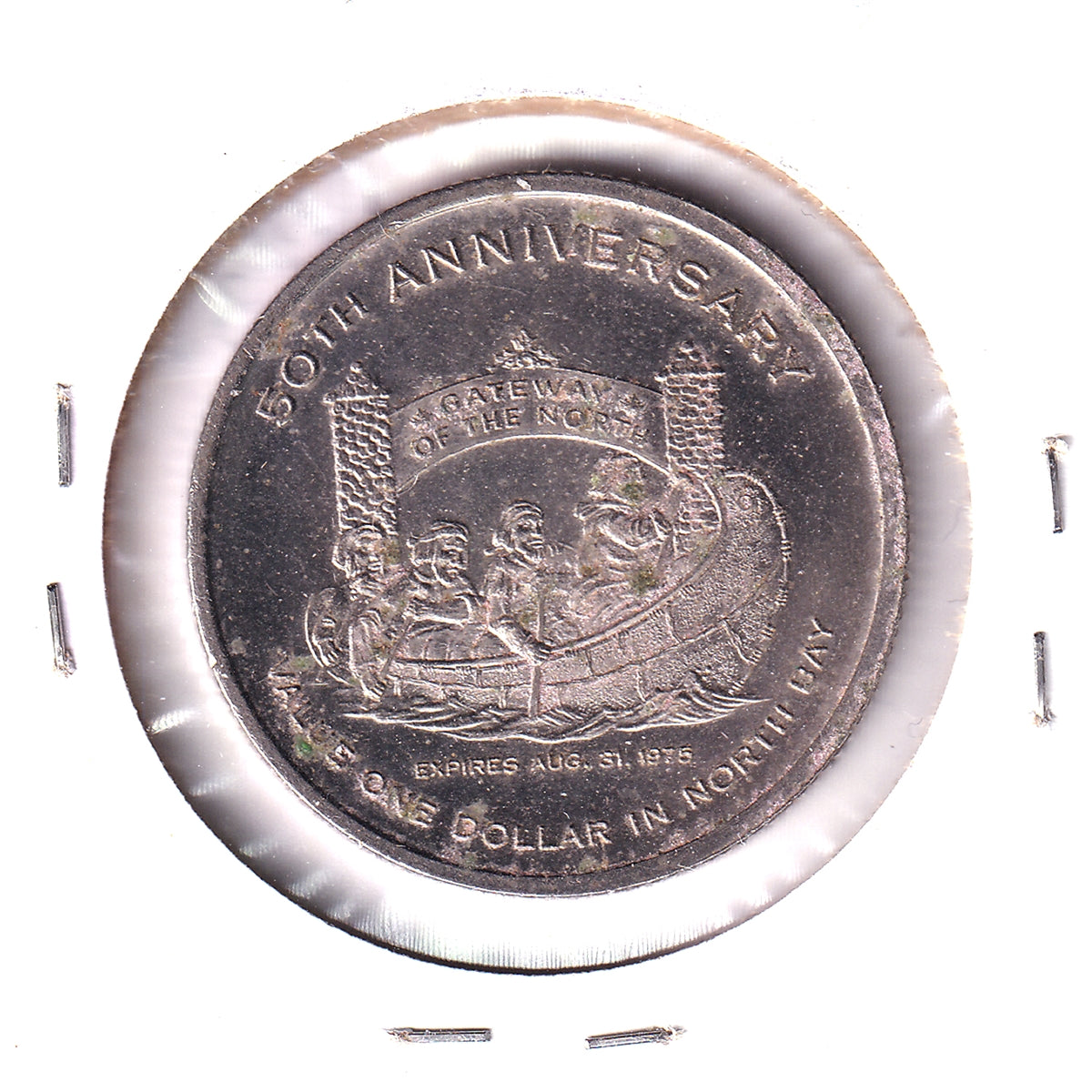 1975 North Bay, ON, 50th Anniversary Trade Dollar Token