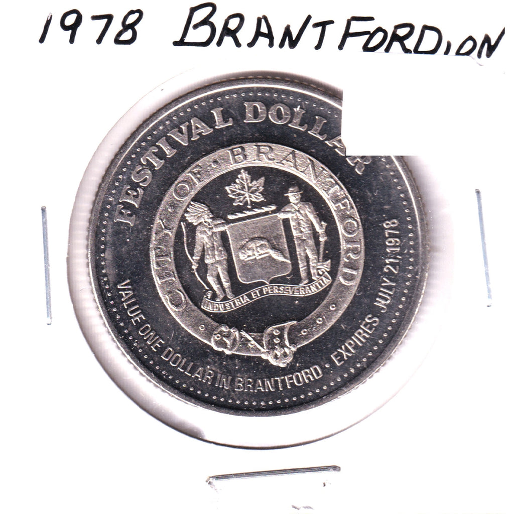 1978 Brantford, ON, International Villages Festival Dollar Trade Token